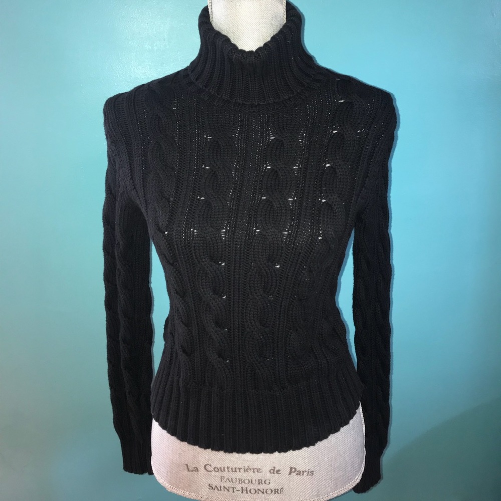 Ann Taylor Black Turtleneck Sweater